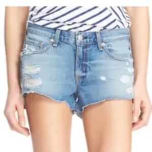 Rag and Bone Destroyed Denim shorts